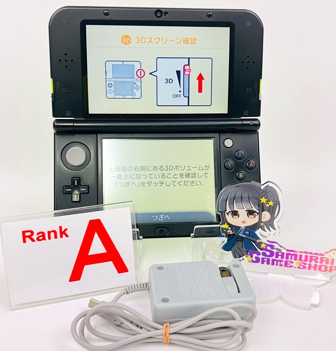 Nintendo new 3DS XL Lime Black Console Japanese Language Only AC