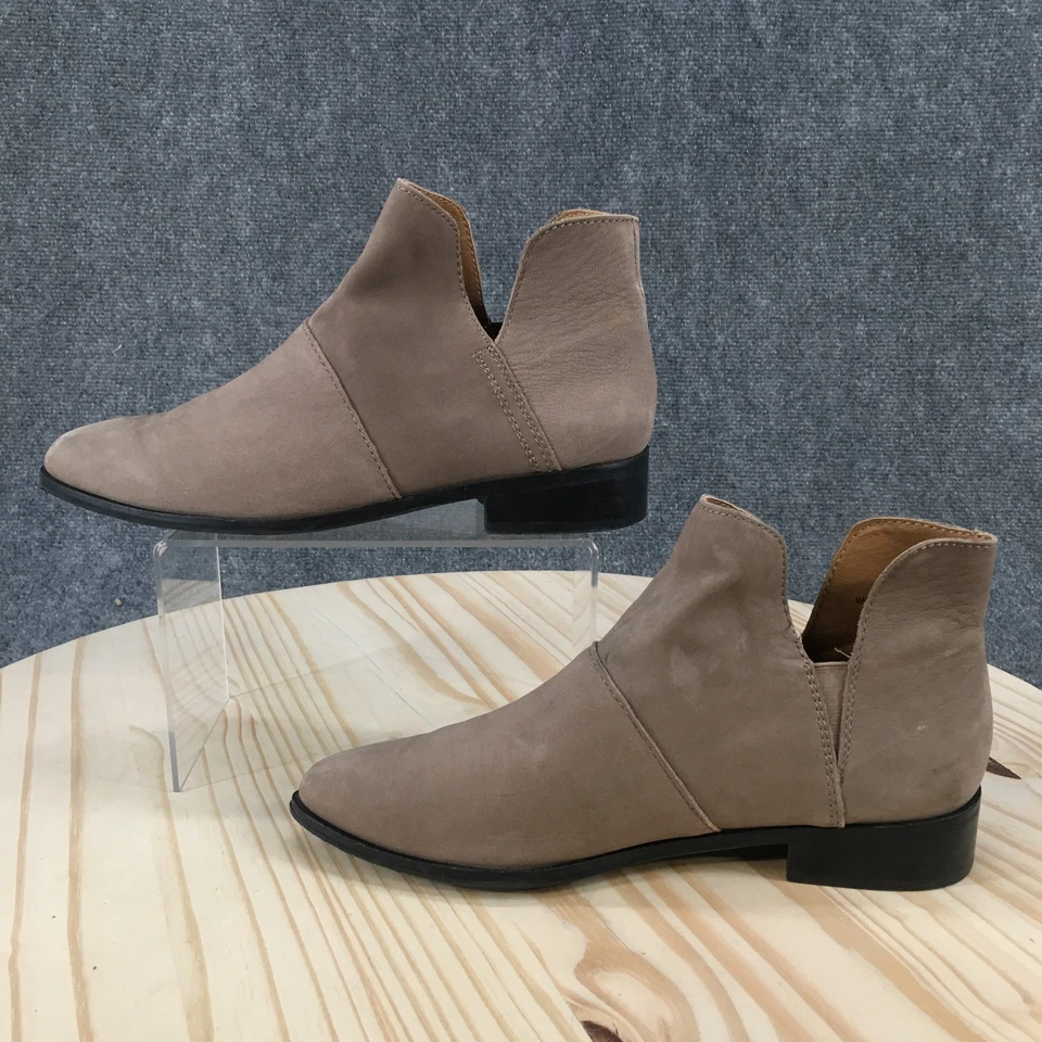 Botas Lucky Brand para Mujer 8.5 M Taupe Páramo Botines Cuero Tacones Foto 2 de 4