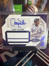 2025 Topps Tier One Larry Walker Jumbo Relics Blue Patch Auto #07/75 Rockies