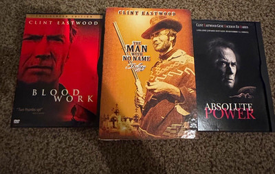 Clint Eastwood DVD Lot Blood Work/Man with No Name Trilogy/Absolute Power R