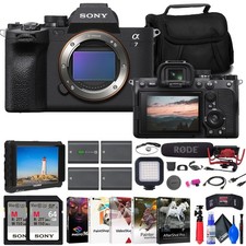 Sony a7 IV Mirrorless Camera 4K Monitor Rode VideoMic 2 x 64GB Cards