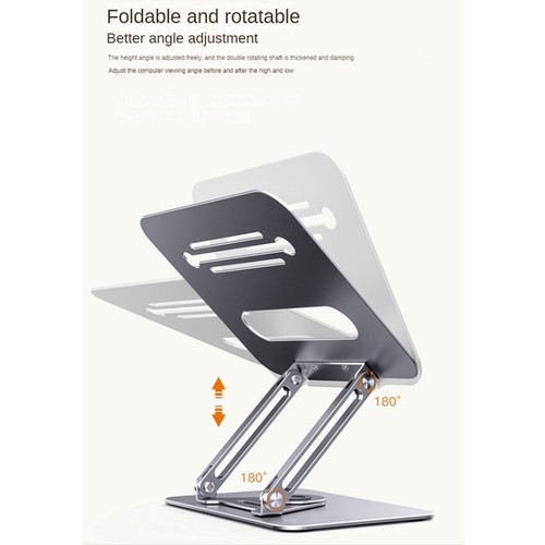 LaptopstäNder 360° Drehbarer Notebookhalter Anhebbarer StäNder Aus Alumini8931 - Bild 9 von 10
