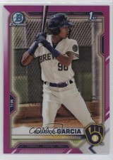 2021 Bowman Chrome Prospects Fuchsia Refractor /199 Eduardo Garcia #BCP-191 15i6