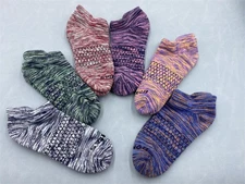 6 Pairs's Bombas Honeycomb Multicolor Tie-dye Ankle Socks Women Size Medium