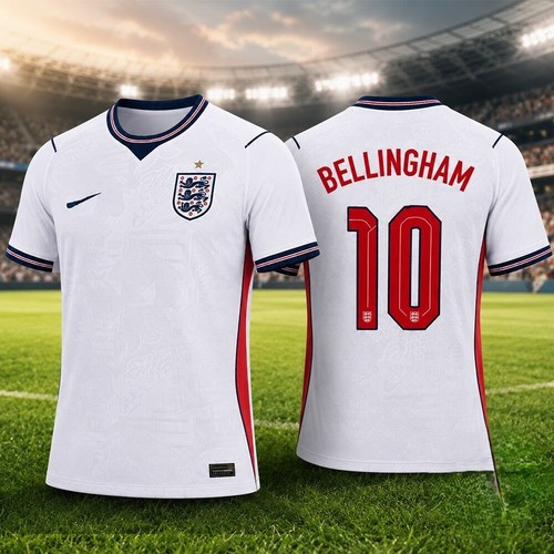 Jude Bellingham 10 England Soccer Jersey Shirt 2026 World Cup Style Premium Prin