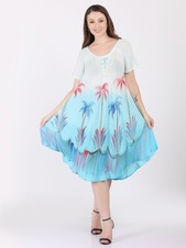 Women Casual Palm Tree Print Dip Dye Floral Wholesale Summer Midi Dress Mix lot
