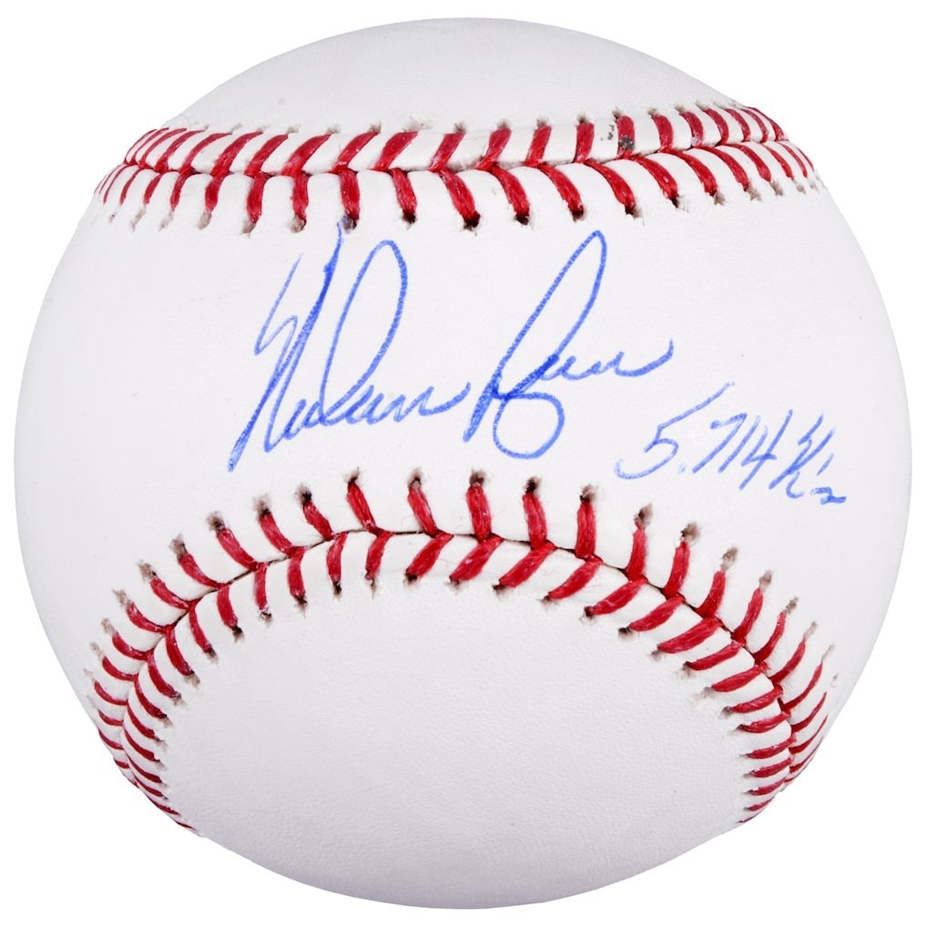 Nolan Ryan Rangers Signed Baseball 5714 Ks Inscription Fanatics Authentic COA
