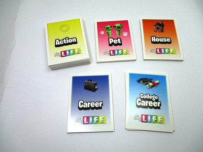 The Game of Life Pets Board Game Replacement Card Decks - Complete Set All Cards