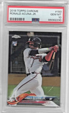 2018 Topps Chrome Ronald Acuna Jr. #193 Rookie Card PSA 10 Gem Mint (RC) Braves. rookie card picture