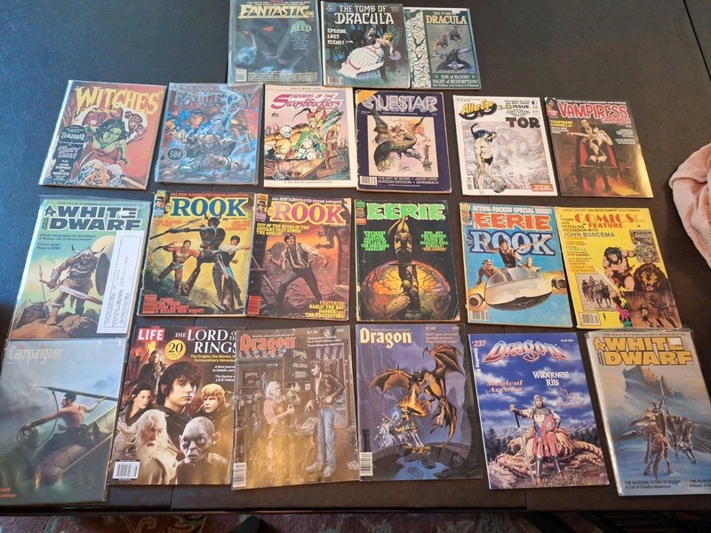21 Bulk RPG/Fantasy/Pop Cult Magaz Vintage Fantastic Witches Rook Eerie Dragon