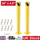 2 Pack Safety Parking Bollard Post 36" H x 4.5" D Steel Bollards Parking Barrier