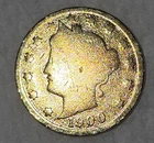 1900 Gold Color Racketeer Collector Liberty V Nickel US Unique Coin (KVN077)