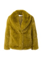 Angel of Style Damen große Größen Plüschjacke Straight Fit Schalkragen