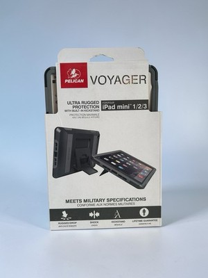 Hard Case Pelican Progear Voyager iPad Mini 1/2/3 w/Kickstand Black & Gray Cover