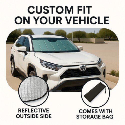 Custom Fit Car Windshield Sun Shade For Toyota Tacoma N300 2016-2023 - Picture 6 of 6