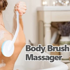 Long Handled Lotion Oil Cream Applicator Body Leg Bath Brush Massager Massaging