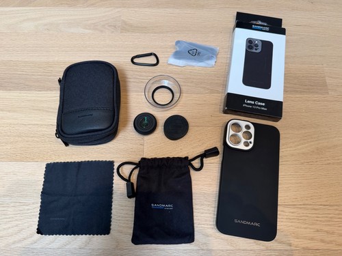 Sandmarc Macro 25 mm Camera Lens With Covers, Clips, Cases, iPhone 13PMax Holder