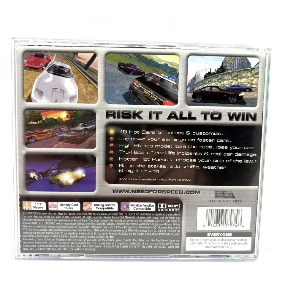 PS1: Need for Speed: High Stakes W/Reg Card (Sony PlayStation 1, 1999) - Image 4 of 4