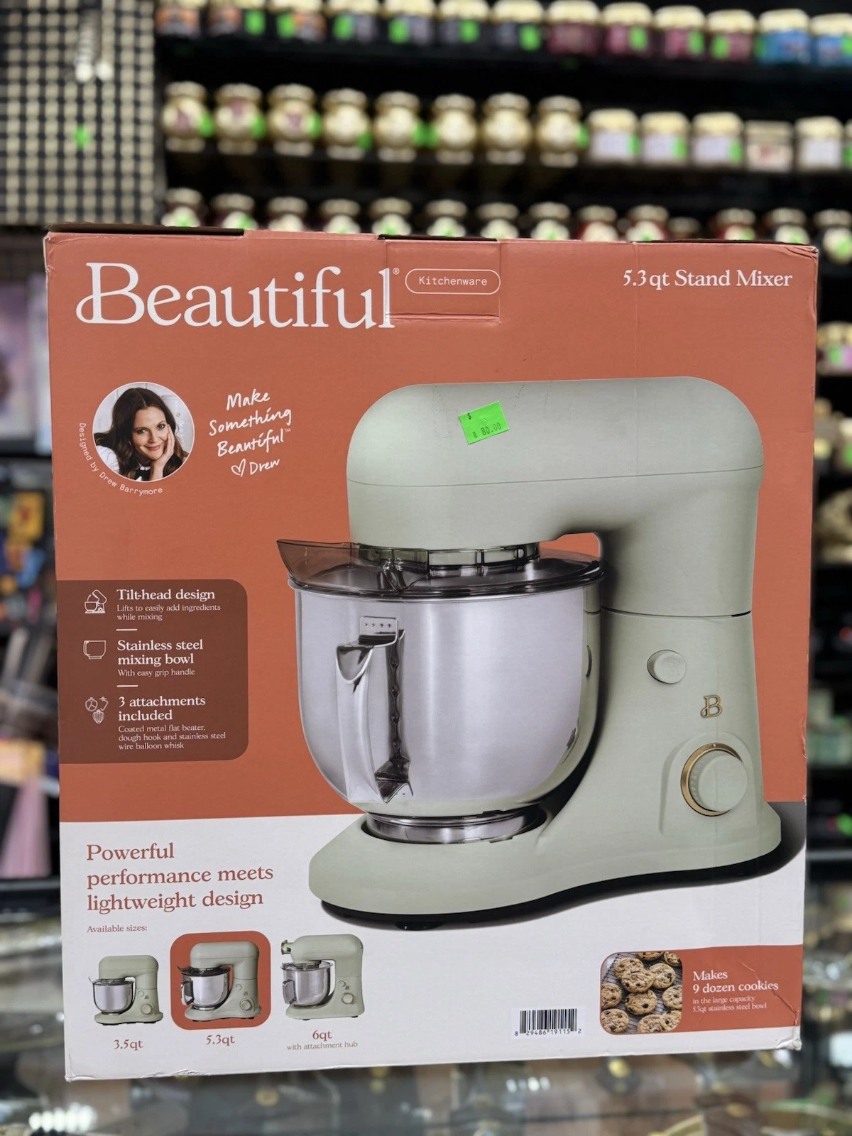 Beautiful Stand Mixer, Sage Green with Flat Beater, Dough Hook, Whisk
Opens in a new window or tab