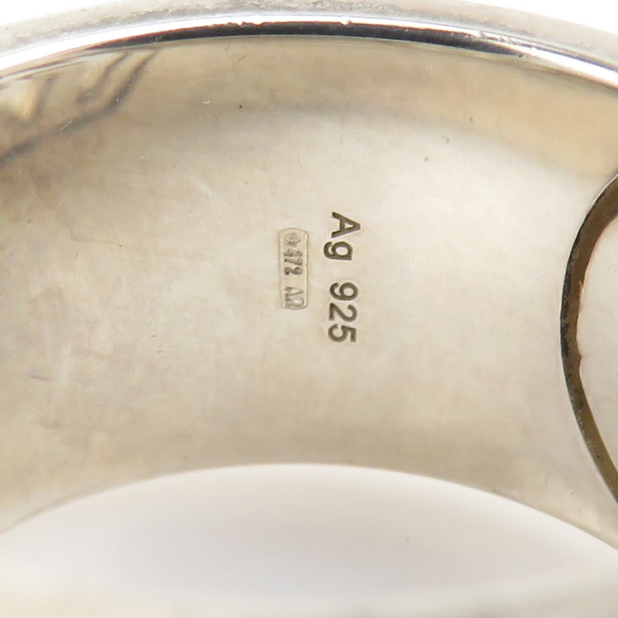 Auth GUCCI Interlocking G Ring Silver 925 - h3184… - image 9