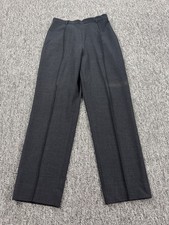 Harolds Pants Women 12 Gray Wool High Rise Pleated Trousers Vtg Made In USA