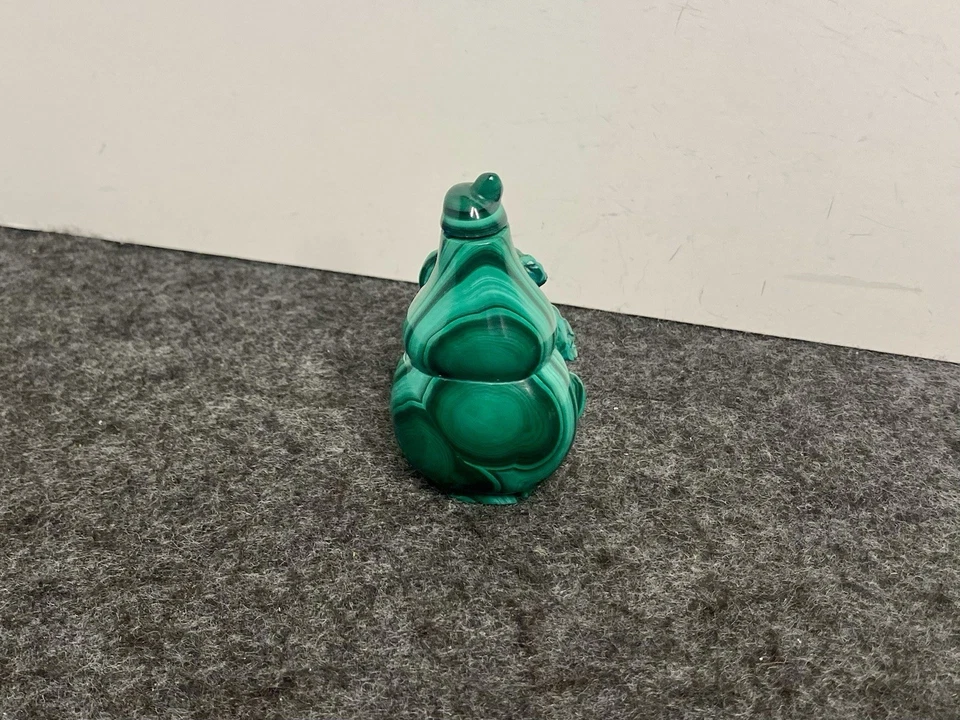 Antigua botella de tabaco china de malaquita Foto 3 de 4