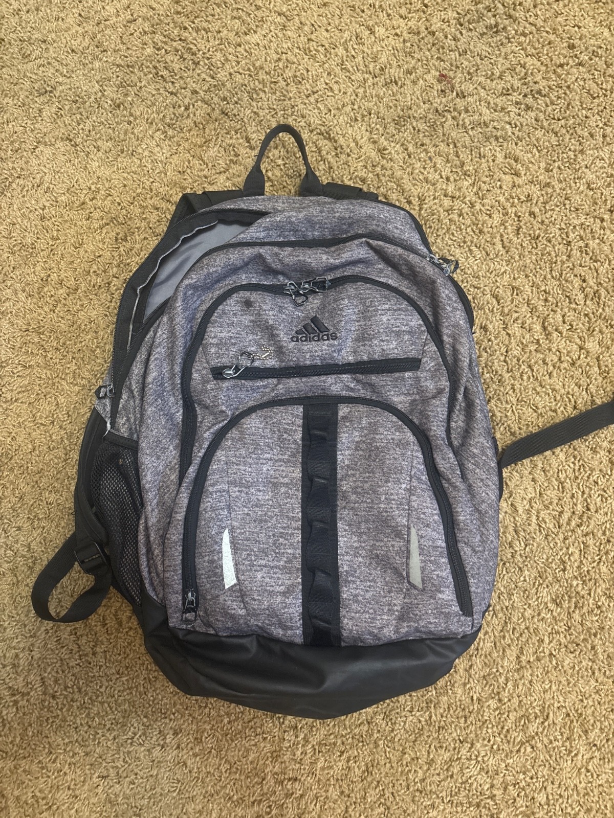 gray adidas backpack - image 1