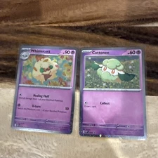Cottonee Mep 018 And Whimsicott Mep 019 Phantasmal Flames Black Star Promo 