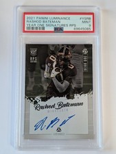2021 Panini Luminance Year One Signatures RPS Rashod Bateman RC AUTO PSA 9
