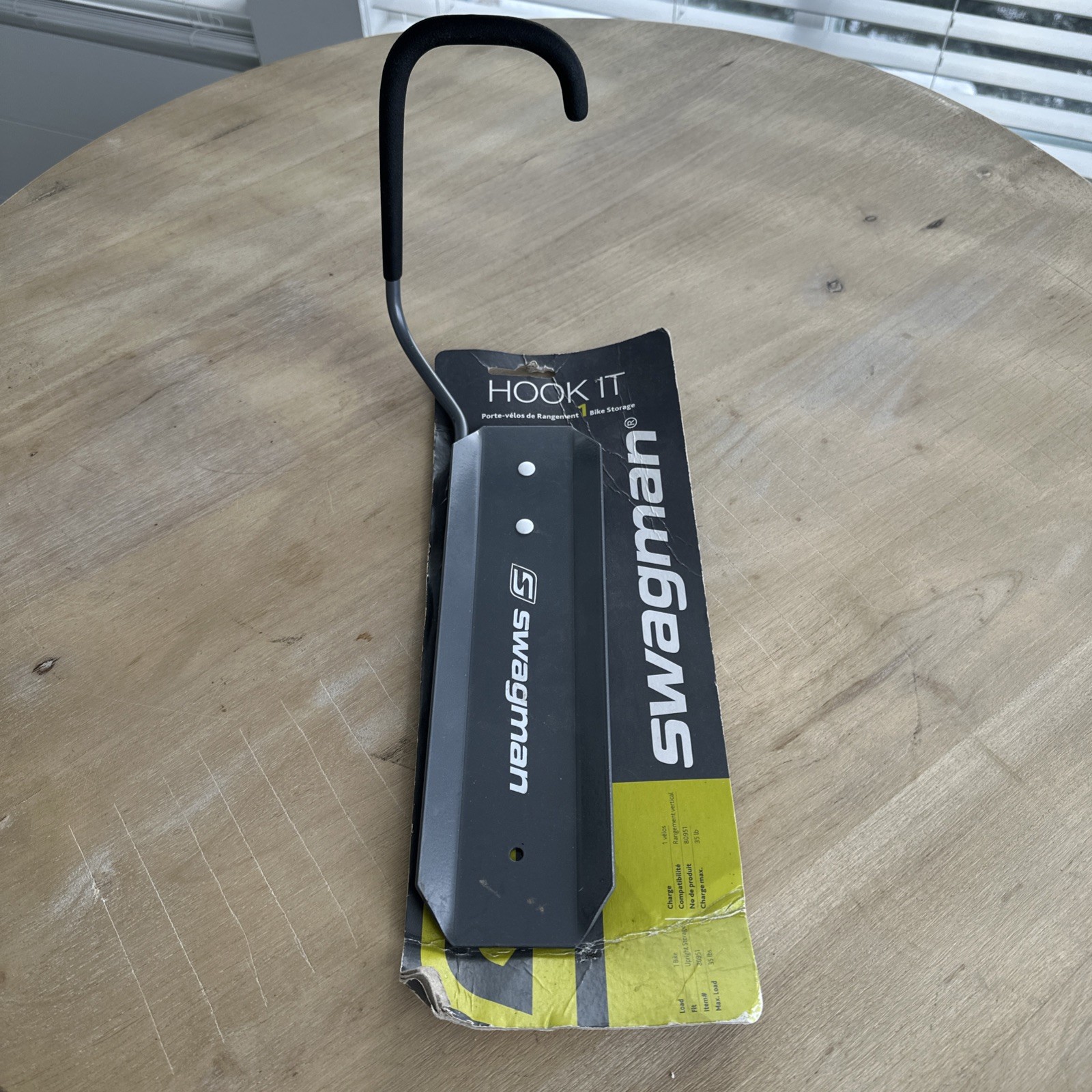 NOS SWAGMAN Hook-It Garage Wall Mount Bike Rack For 1 Bike