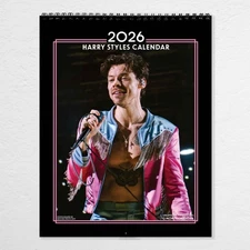 2026 Harry Styles Photo Wall Calendar with Spiral Binding