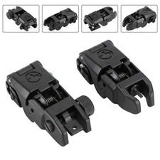 Folding Flip Up Iron Sight Back Up Sights Set 20MM Front Rear Picatinny Rail UK