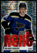 2025-26 Upper Deck Allure #HN-11 Dalibor Dvorsky Hues Next? Red Spectrum #/399