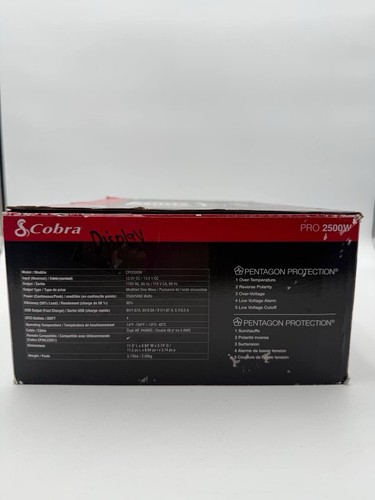 PRO 2500W PROFESSIONAL GRADE POWER INVERTER WITH FAST CHARGE USB S Cobra - Picture 7 of 7