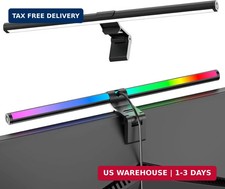 RGB Monitor Light Bar, Eye-Care Dual Light Reading Screen Lamp, 9 Modes Gaming B