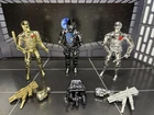 Black Major GI Joe Lot 3 Ninja Storm Shadow Gold Silver + Pewter B.A.T. Complete
