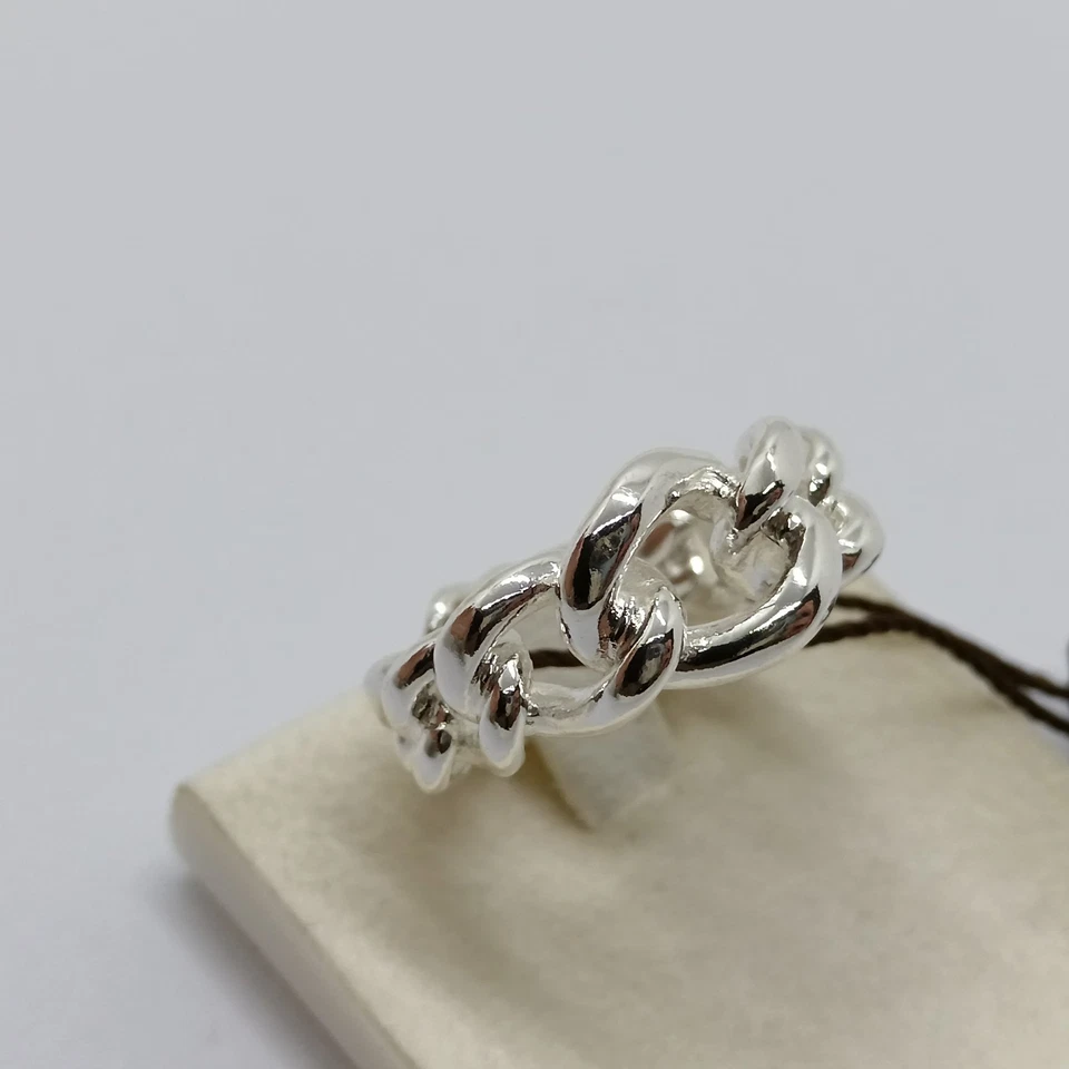 UNOAERRE ANELLO da donna catena grumetta in bronzo placcato argento   (0961) - Immagine 3 di 4