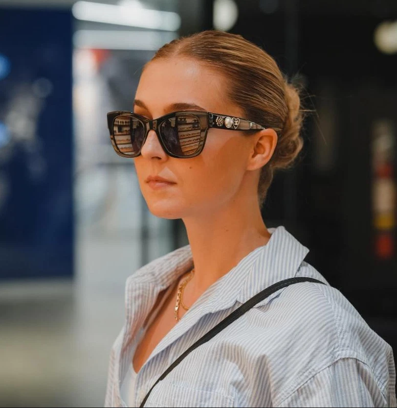 NEW CHANEL 5478 SQUARE HEART SUNGLASSES BLACK & GOLD 501/S4! SHIPS TODAY! - Image 2 of 4