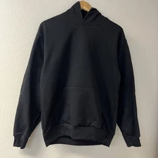 Los Angeles LA Apparel Black 10 Oz Mid Weight Hoodie Side Medium NEW