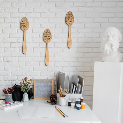 Rustic Decorative Wooden Spoon Wall Art for Kitchen – Farmhouse Wall Decor Ac... - Picture 8 of 8