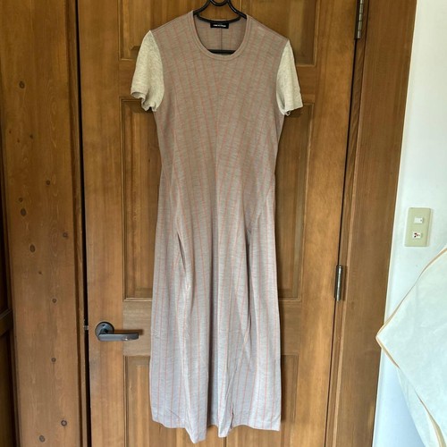 USED 90S COMME DES GARCONS STRIPED SHORT-SLEEVED LONG DRESS GOOD