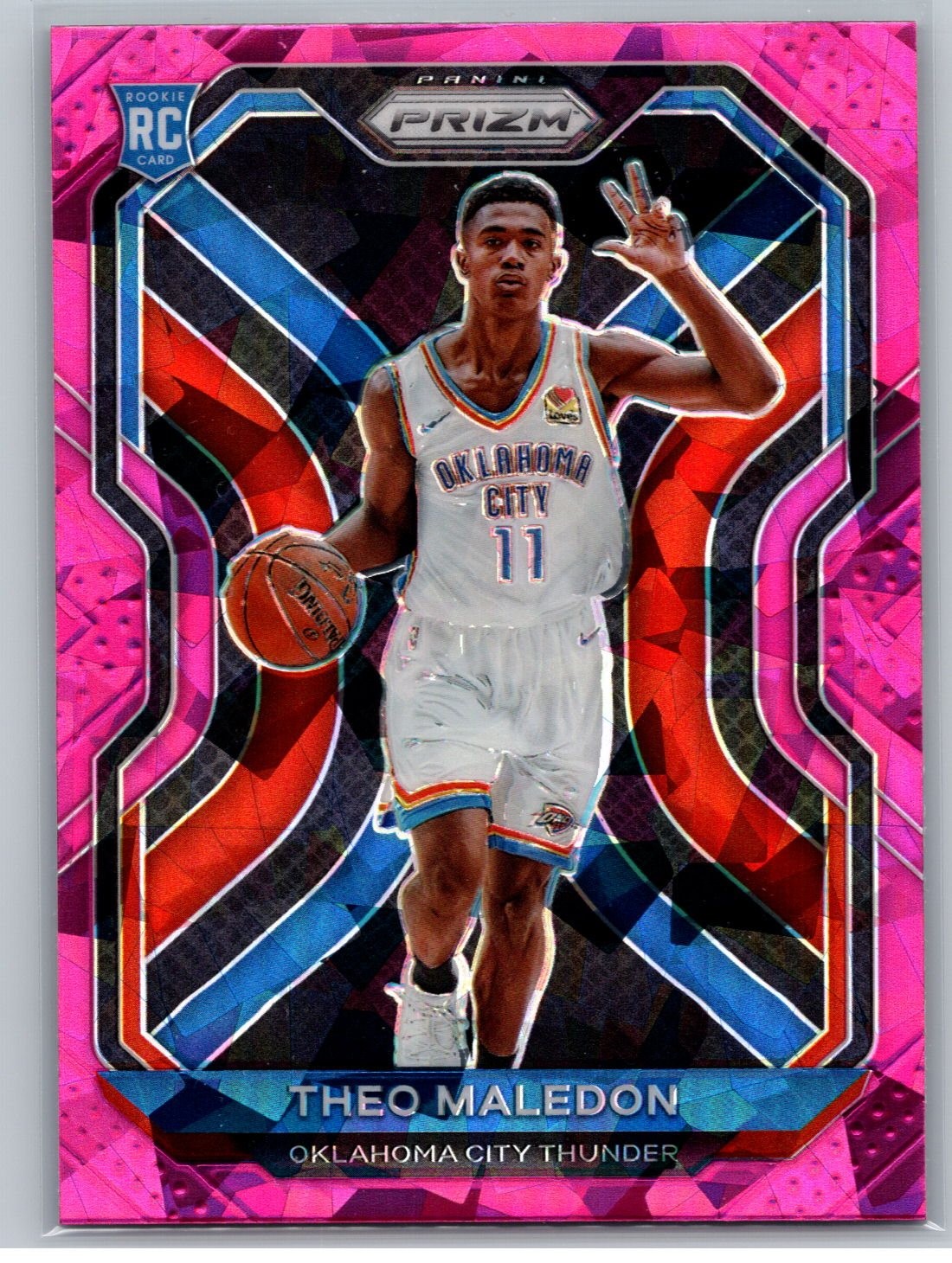 2020-21 Panini Prizm #289 Theo Maledon Pink Ice Prizms