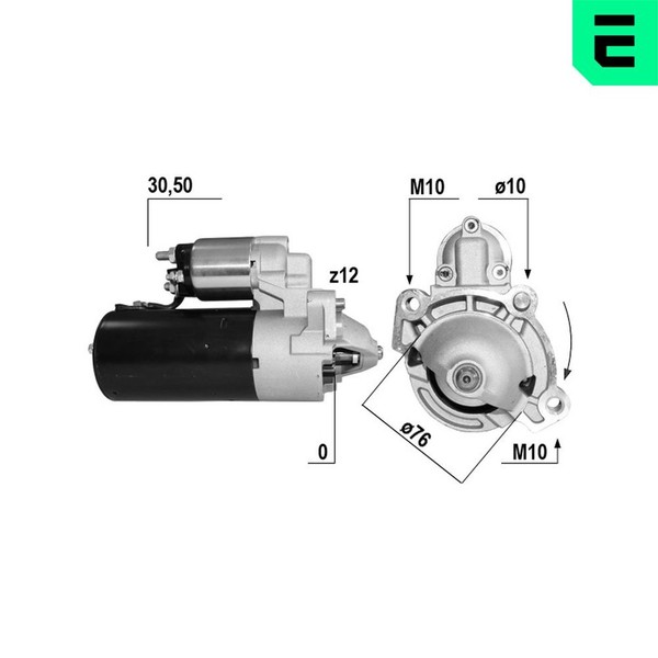 Anlasser Starter ERA 221176A 12V FüR Volvo V60 1 155 V70 3 135 XC60 SUV 156 S60-image