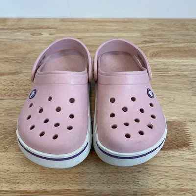 Crocs Crocband Girls Size J 2 Pink Slip On Shoes Water Shoe