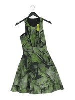 Karen Millen A-Line Midi Dress UK8 in Green