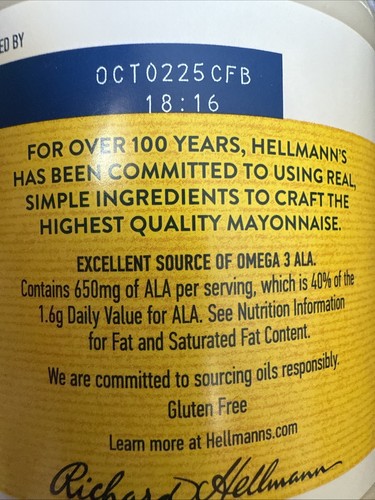 30oz Hellman's Real Mayonnaise Made With Cage Free Eggs - Picture 5 of 5