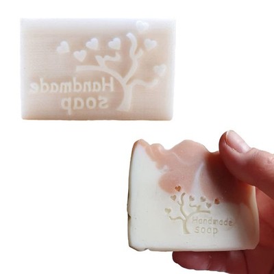DIY Soap Stamp White Resin Soap Stamp Natural Handmade Soap Tree or Flower Pa...