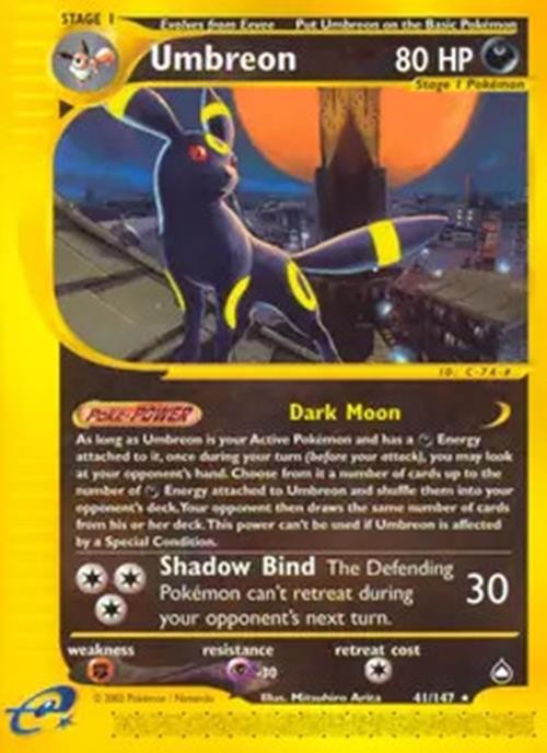 Umbreon - 41/147 - Pokemon Aquapolis Non-Holo Card LP