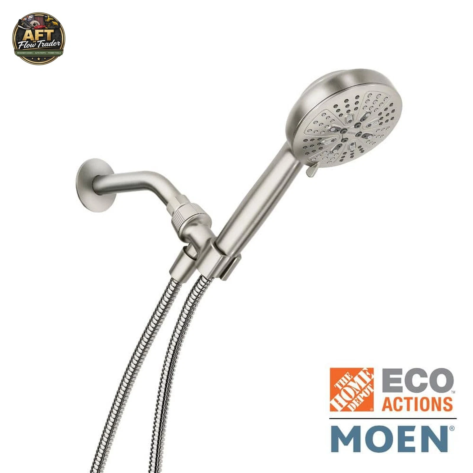 MOEN Hydro Energetix 8-Spray Handheld Shower Head - Chrome