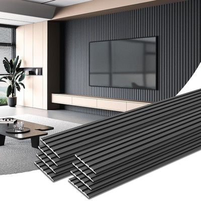 8-Pack 108'' X 6'' WPC Wall Panels, Modern Accent Wall Paneling, Decorative Wainsc
